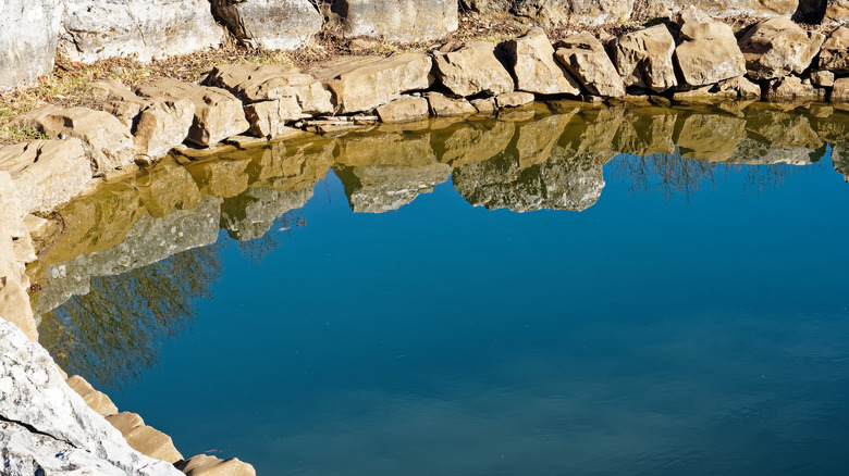 pond with rocks around edge