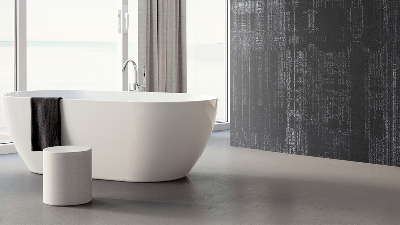 modern white and black bathroom