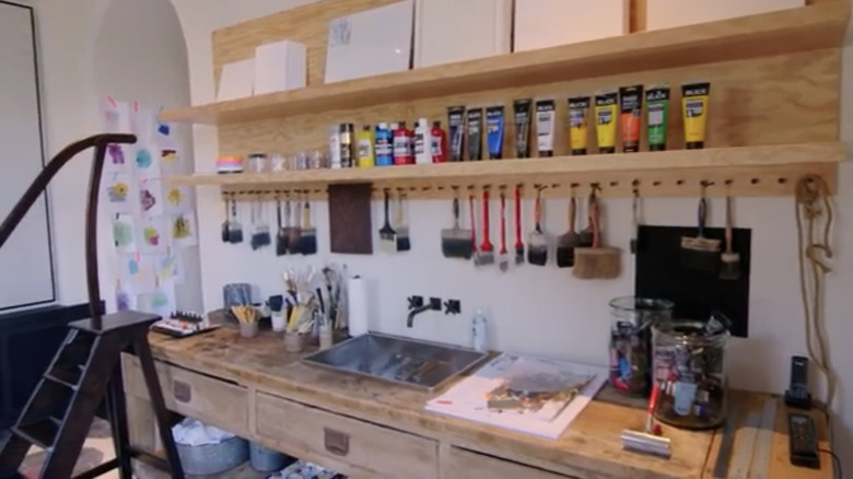 Jenner's art studio