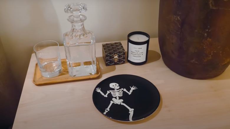 Skeleton plate on table