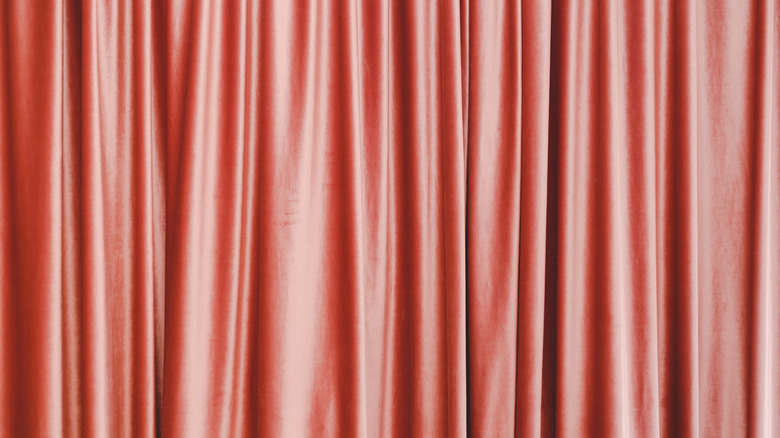 Pink curtains