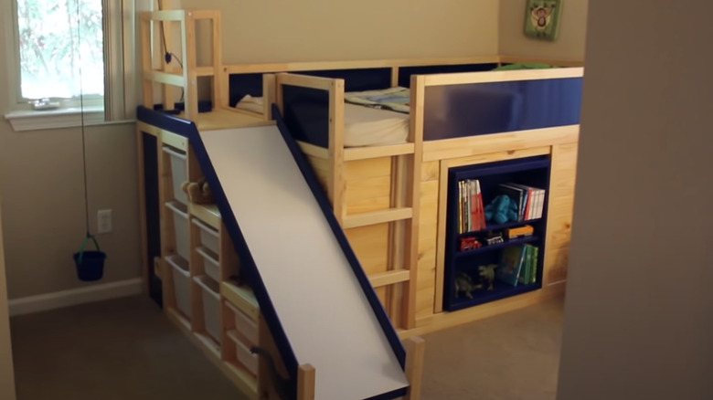 loft bed with slide