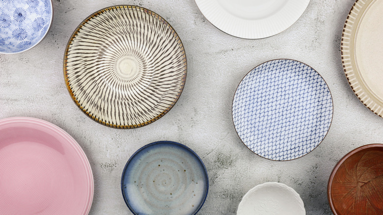 Variety of vintage dishware