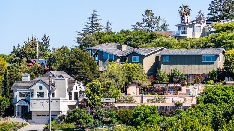 Hillside homes