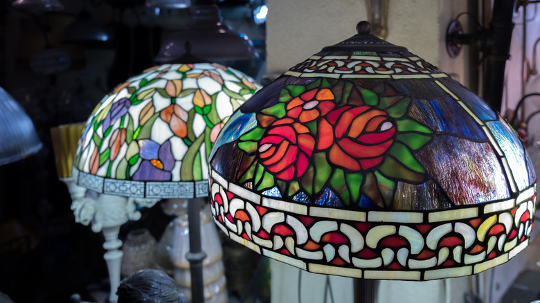 vintage flower lamps
