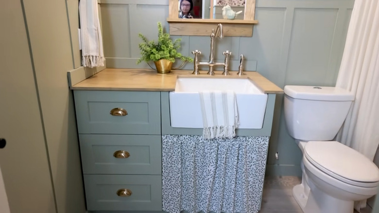 cozy diy home cottage core bathroom vanity