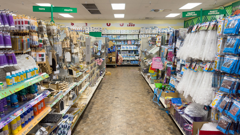 Dollar tree craft aisle.