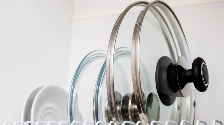 How To Turn Old Pot Lids Into An Adorable Storage Solution