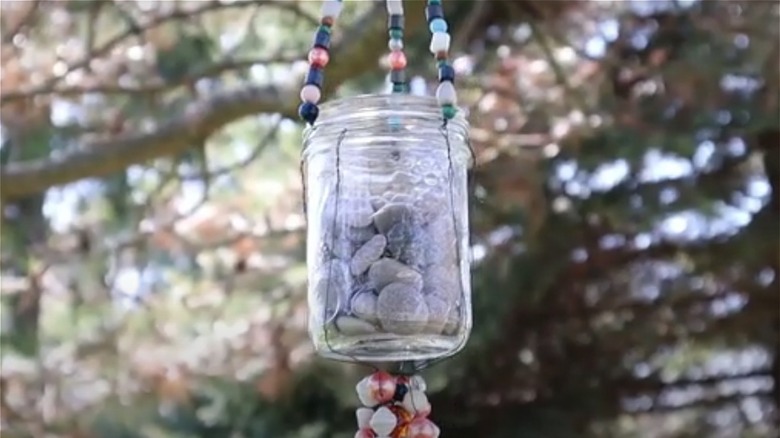 Mason jar wind chime