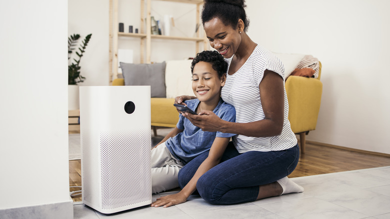 Mother and son air purifier