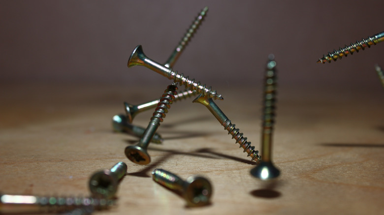 Screws falling onto the floor
