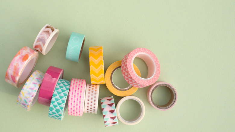 Colorful rolls of washi tape