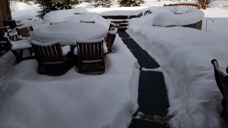 HeatTrak heated mats in heavy snow