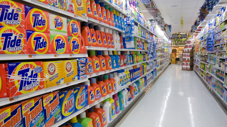 Tide laundry products inside store