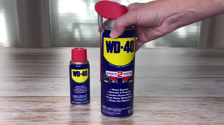 two bottles of wd40 