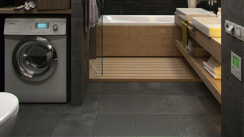 slate tile floor