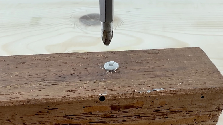 Repaired stripped screw head