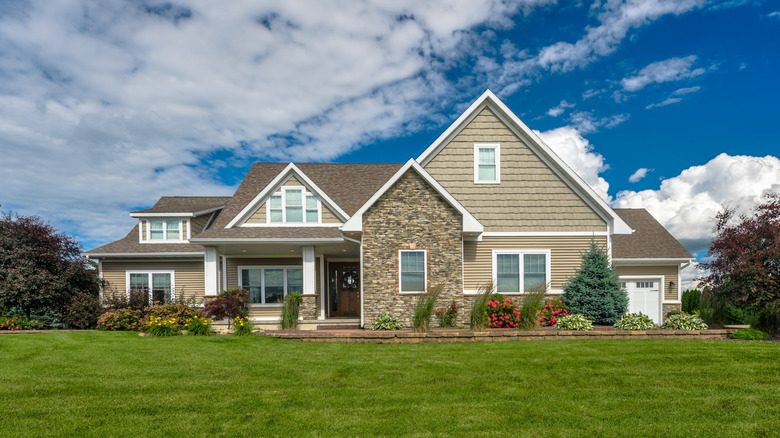 A middle class house in the suburbs.