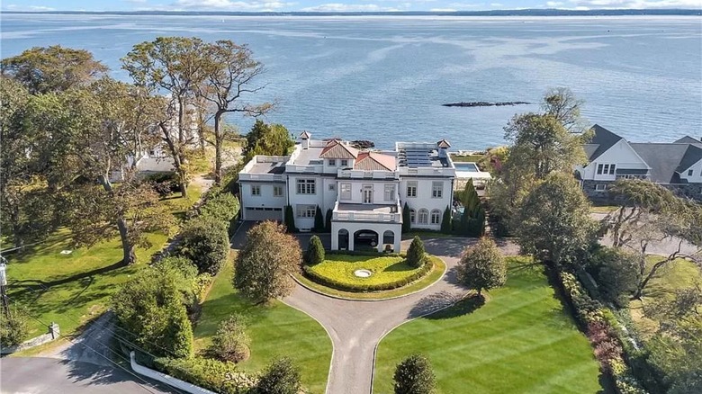 Large waterfront mansion