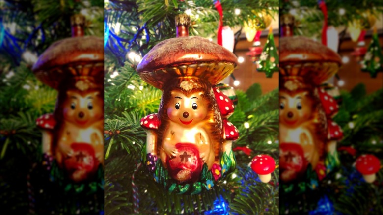 A stack of cute Christmas ornaments