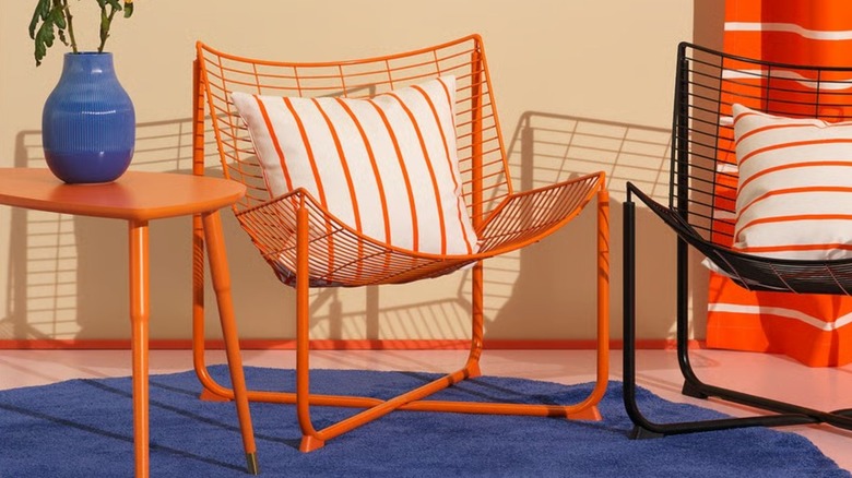 IKEA SKÅLBODA Armchair in orange as a part of The Nytillverkad collection