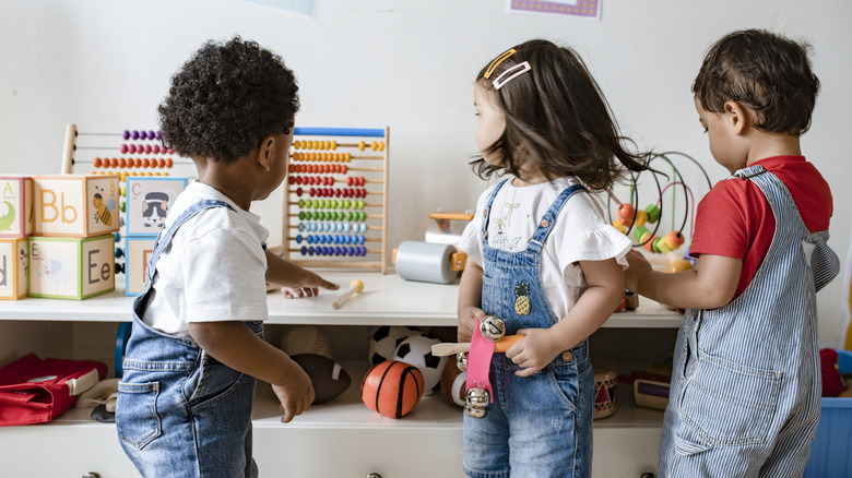 Kids playing in playroom