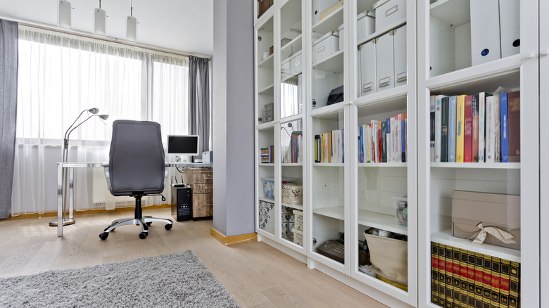 large bookcase with many shelves