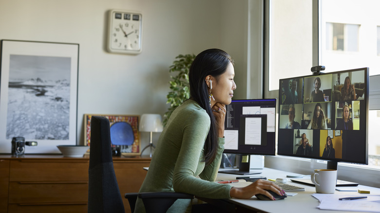 Person working from home office