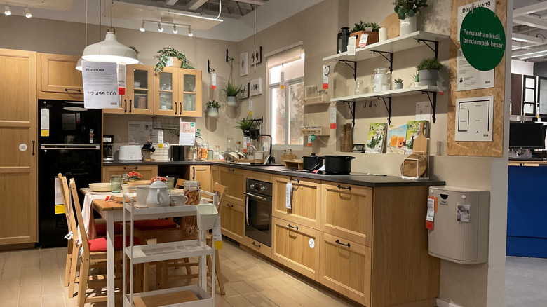 Mock kitchen in IKEA store