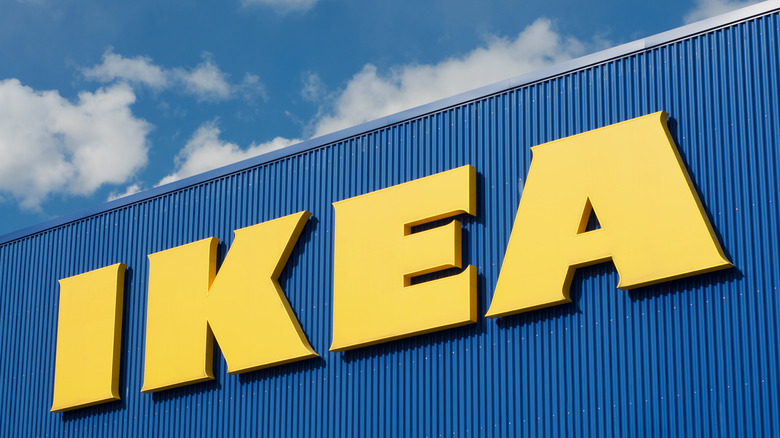 Ikea logo on store
