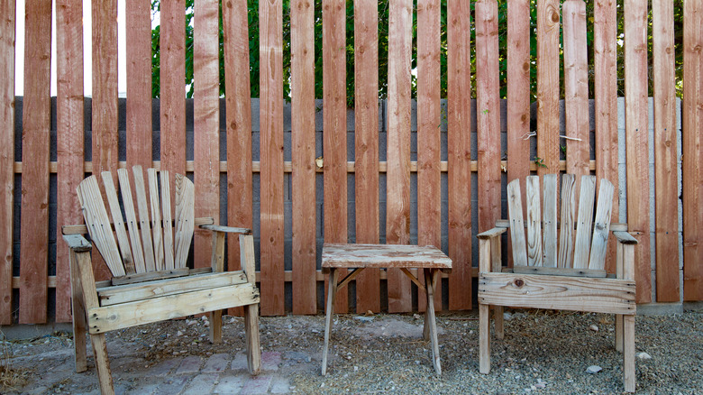 Bleached wooden furniture