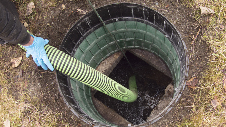 pumping a septic tank