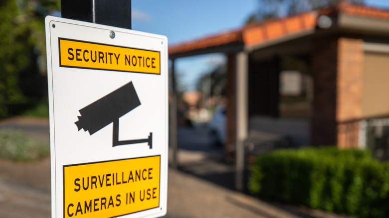 video camera security sign