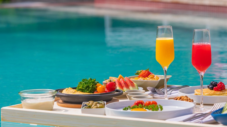 breakfast by the pool