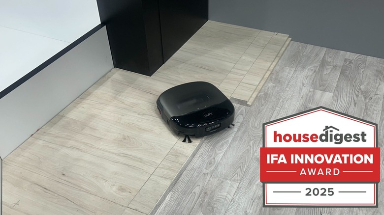 eufy Omni S2 floor cleaner beside House Digest IFA Innovation Award badge