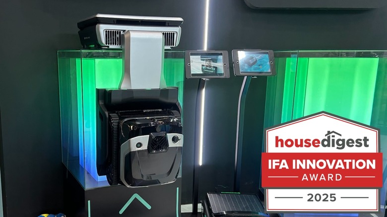 WYBOT S3 at IFA with House Digest IFA Innovation Award badge