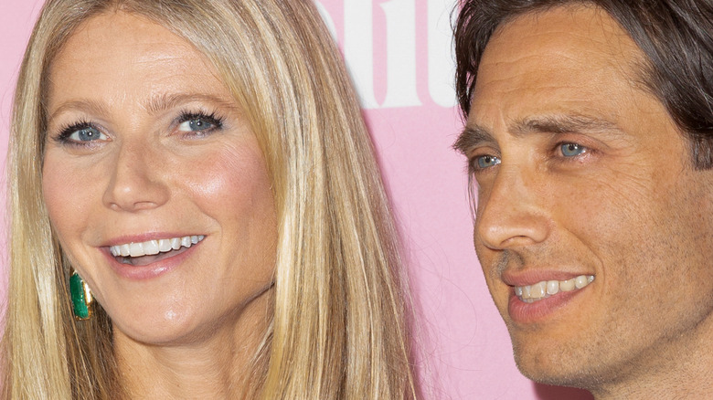 Gwyneth Paltrow and Brad Falchuk smiling