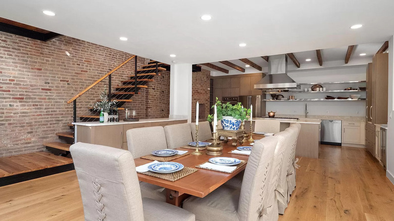 Industrial combined kitchen dining room