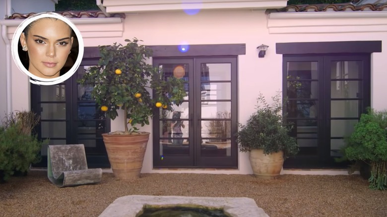 courtyard with lemon tree