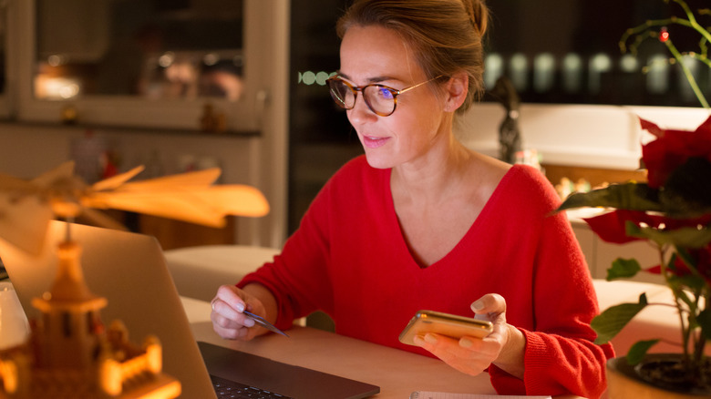 A person shopping online
