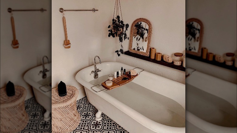 Bathroom with a clawfoot tub
