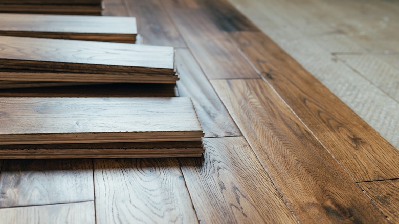 Installing hardwood floors in home