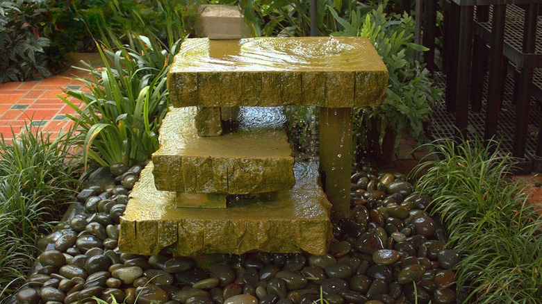 A geometrical water feature