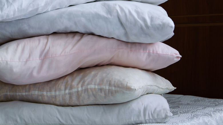 if you have some old pillows, you could use them to make draft stoppers