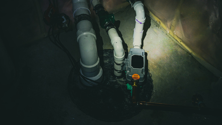 Inspecting a sump pump during a power outage