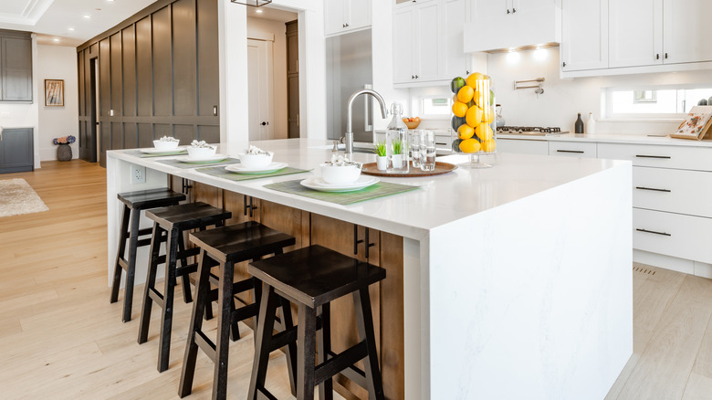 kitchen island in open design