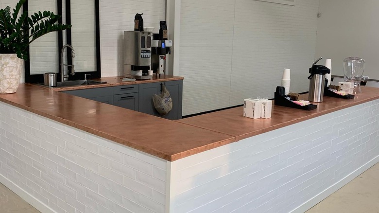 copper kitchen countertop