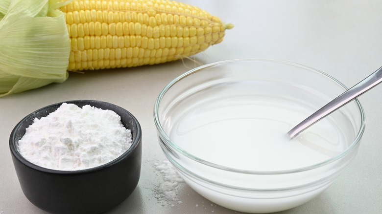 powdered and liquid cornstarch