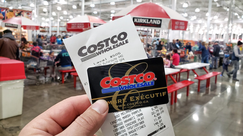 Costco receipt and card