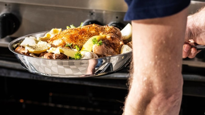 IKEA 365+ frying pan going into oven